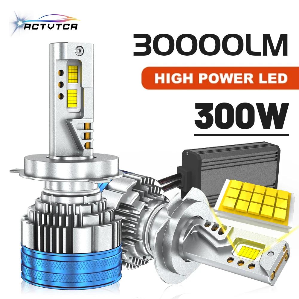 ACTVTCA 300W LED Ʈ, 6000K 30000LM H4 Hi-Lo   ޺ , H1 H7 H11 9005 9006 ڵ ͺ , 12V 24V